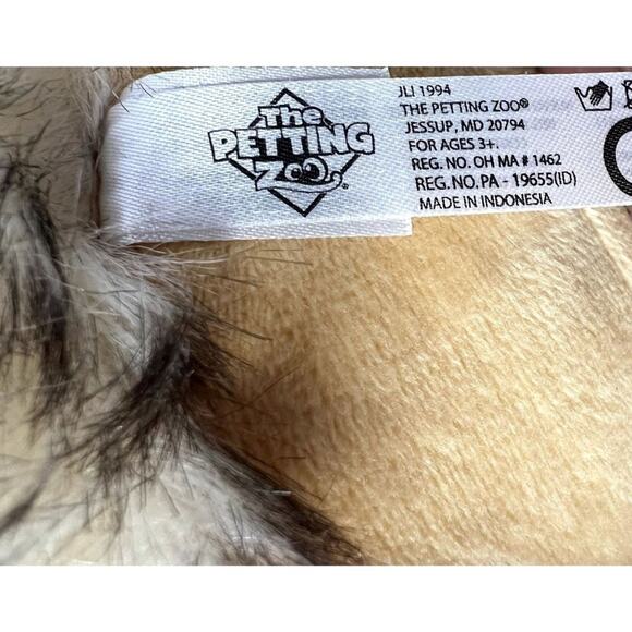 Petting Zoo Wolf Plush Stuffed Animal Gray Brown Realistic 11” Eco Friendly Soft - Picture 7 of 9